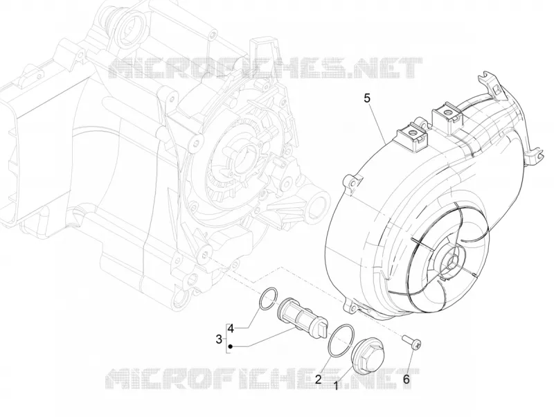 Couvercle volant magnetique - Filtre à huile PIAGGIO PIAGGIO-SCOOTER 50 LIBERTY 2017  Liberty iGet 4T 3V 25km/h E4 no abs