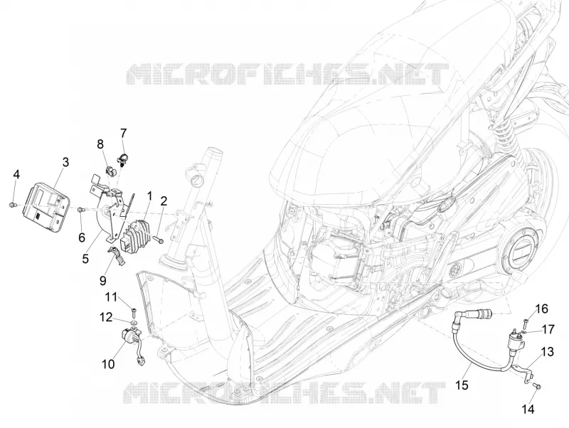 Régulateurs de tension - Centrales electroniques - Bobine H.T. PIAGGIO PIAGGIO-SCOOTER 50 LIBERTY 2018  Liberty iGet 4T 3V 25km/h E4 no abs