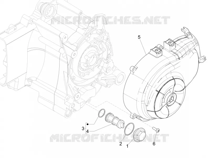 Couvercle volant magnetique - Filtre à huile PIAGGIO PIAGGIO-SCOOTER 50 LIBERTY 2018  Liberty iGet 4T 3V E4