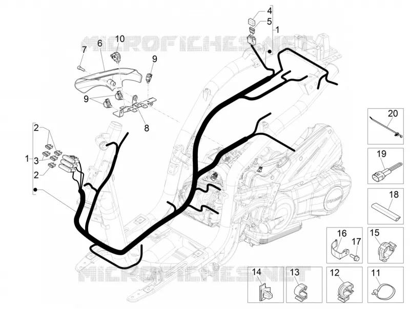 Faisceau de câbles principal PIAGGIO PIAGGIO-SCOOTER 50 LIBERTY 2017  Liberty iGet 4T 3V E4