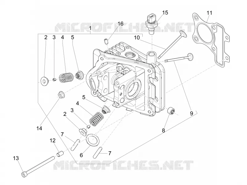 Ensemble culasse - Soupape PIAGGIO PIAGGIO-SCOOTER 50 ZIP 2018  Zip 50 4T 25Km/h E4
