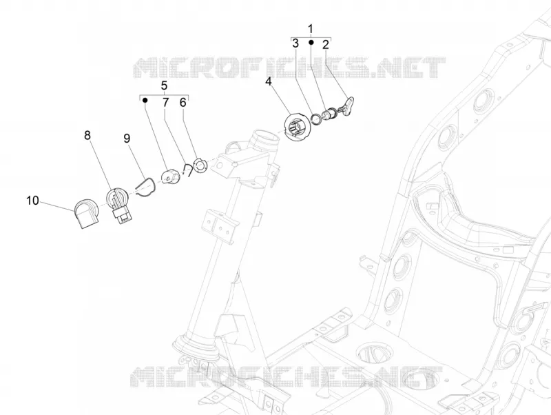 Serrures PIAGGIO PIAGGIO-SCOOTER 50 ZIP 2018  Zip 50 4T 25Km/h E4
