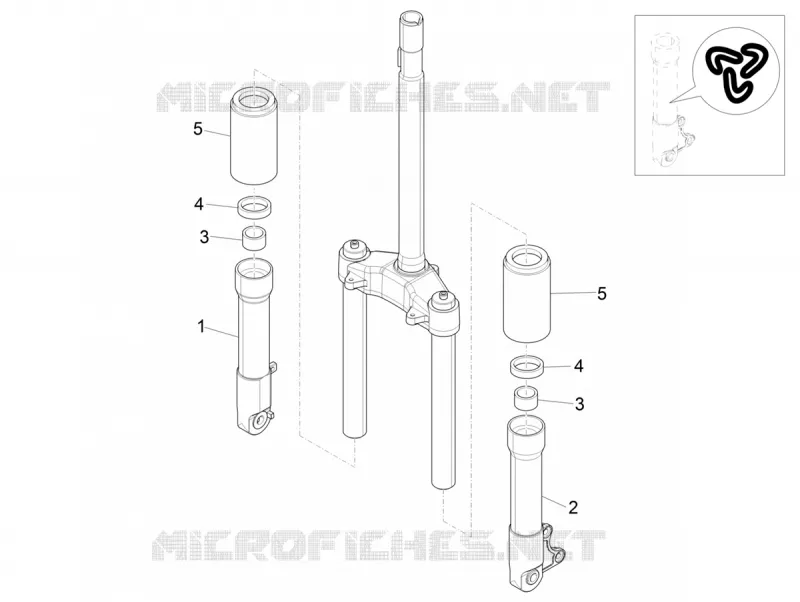 Composants de la fourche (Wuxi Top) PIAGGIO PIAGGIO-SCOOTER 50 ZIP 2018  Zip 50 4T E4