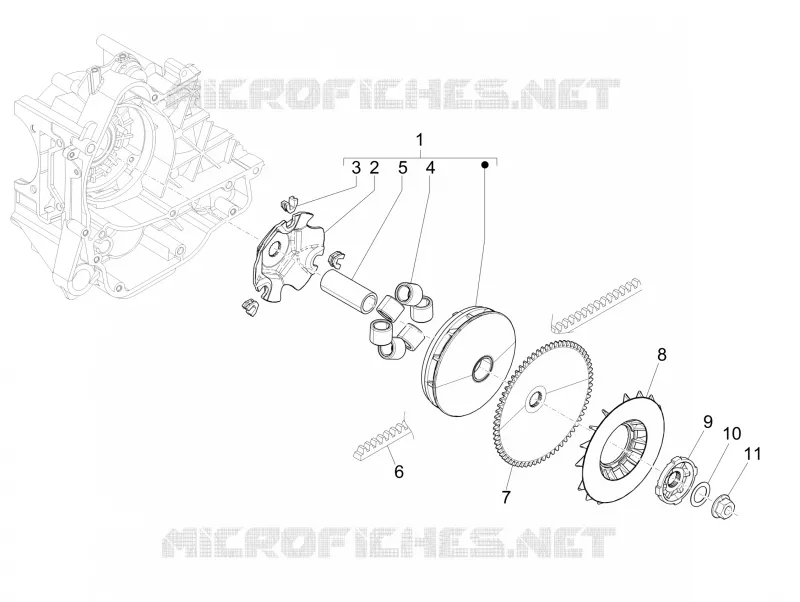 Poulie motrice PIAGGIO PIAGGIO-SCOOTER 50 ZIP 2018  Zip 50 4T E4