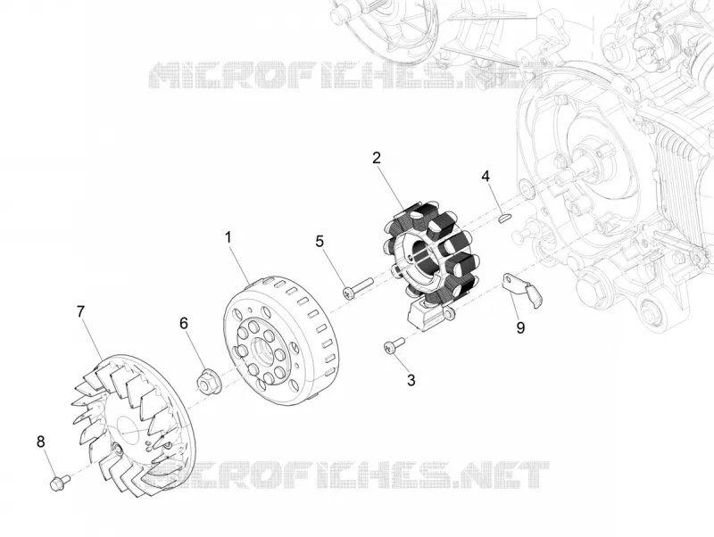 Volant magnetique PIAGGIO PIAGGIO-SCOOTER 50 ZIP 2018  Zip 50 4T E4