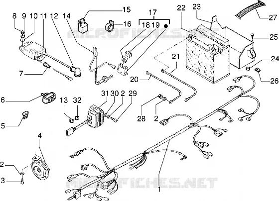 Dispositifs electriques-batterie GILERA GILERA-SCOOTER 50 EAGLET 1999  Eaglet