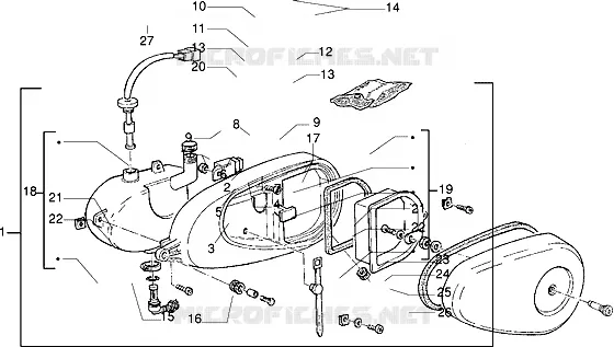 Fourche Telescopique GILERA GILERA-SCOOTER 50 EAGLET 1999  Eaglet