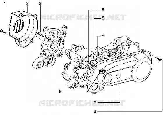 Couvercle d'embrayage-Couvercle limaçon GILERA GILERA-SCOOTER 50 EASY 1998  Easy Moving