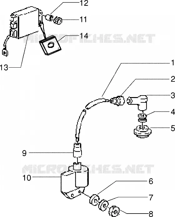 Dispositifs electriques pour véhicules avec antistart GILERA GILERA-SCOOTER 50 EASY 1998  Easy Moving