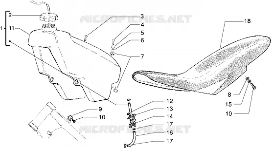 Reservoir-selle GILERA GILERA-SCOOTER 50 H@k 1999  H@k