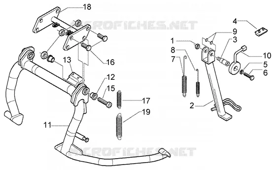 Bequilles GILERA GILERA-SCOOTER 500 NEXUS 2003  Nexus 500