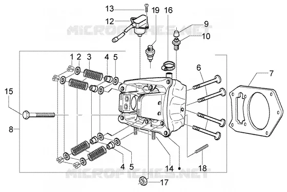 Ensemble Culasse-Soupapes GILERA GILERA-SCOOTER 500 NEXUS 2003  Nexus 500