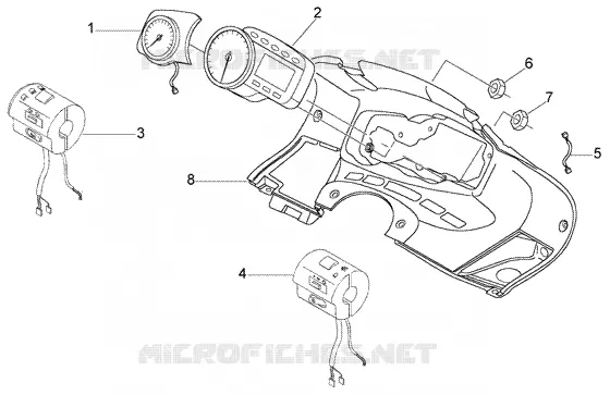 Groupe Des Instruments GILERA GILERA-SCOOTER 500 NEXUS 2003  Nexus 500