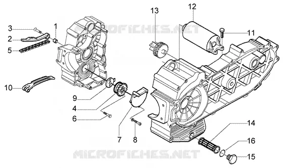 Pompe A Huile-Démarrage Électique GILERA GILERA-SCOOTER 500 NEXUS 2003  Nexus 500