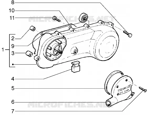 Transmission cover GILERA GILERA-SCOOTER 50 RUNNER 1998  Runner