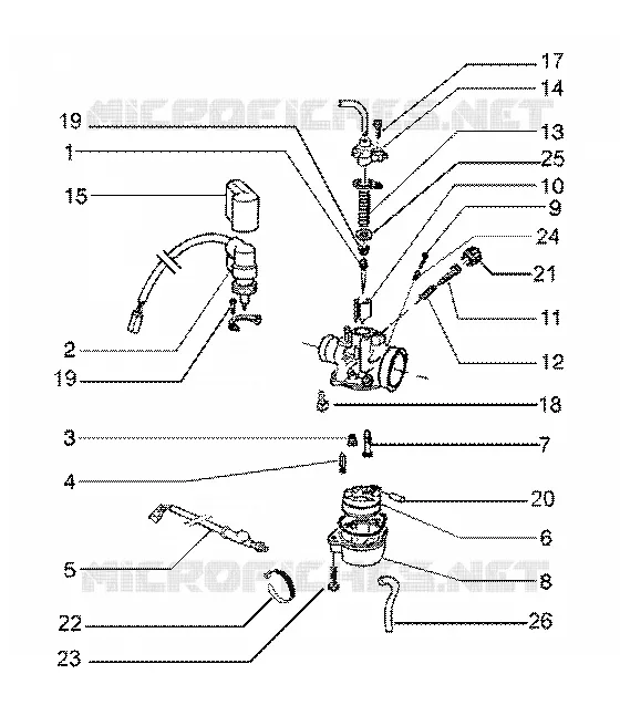 Carburettor dell'orto GILERA GILERA-SCOOTER 125 RUNNER 2002  Runner 125 FX 2T