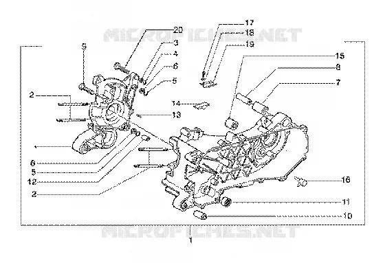 Crankase GILERA GILERA-SCOOTER 125 RUNNER 2000  Runner 125 FX 2T
