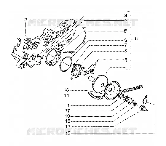 Driving pulley GILERA GILERA-SCOOTER 125 RUNNER 1999  Runner 125 FX 2T