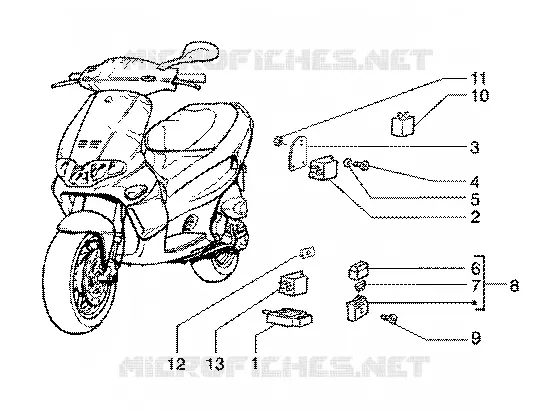 Electrical devices GILERA GILERA-SCOOTER 125 RUNNER 1998  Runner 125 FX 2T