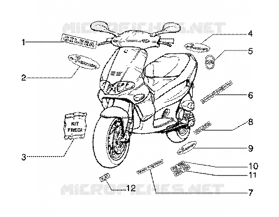 Emblems GILERA GILERA-SCOOTER 125 RUNNER 2002  Runner 125 FX 2T