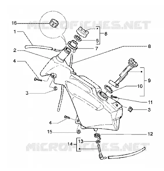Fuel tank GILERA GILERA-SCOOTER 125 RUNNER 2000  Runner 125 FX 2T