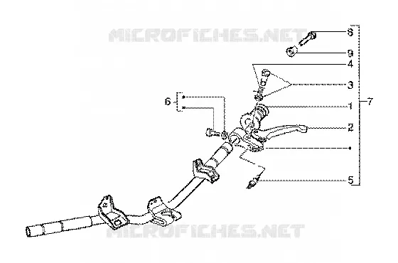 Handlebars component parts GILERA GILERA-SCOOTER 125 RUNNER 1998  Runner 125 FX 2T
