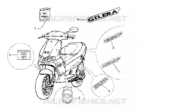 Model 2002 emblems GILERA GILERA-SCOOTER 125 RUNNER 2001  Runner 125 FX 2T