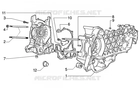 Crankase GILERA GILERA-SCOOTER 125 RUNNER 2004  Runner 125 VX 4T