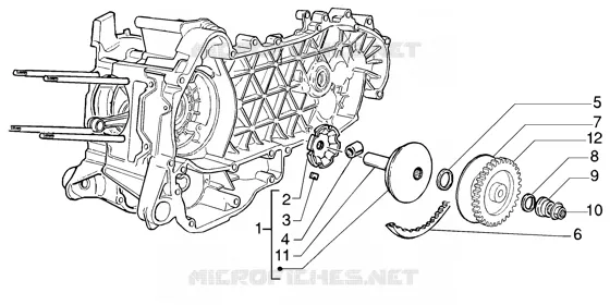 Driving half pulley GILERA GILERA-SCOOTER 125 RUNNER 2002  Runner 125 VX 4T