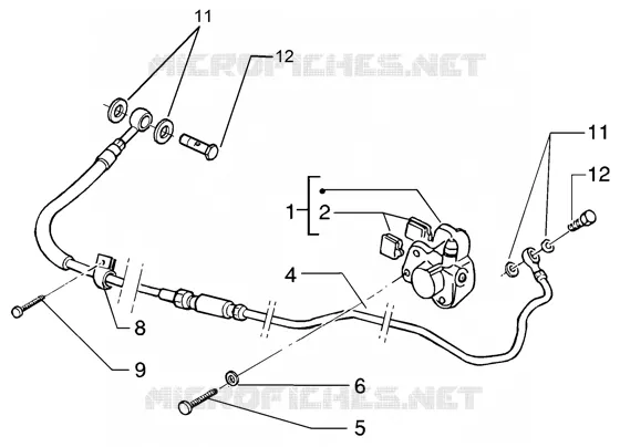 Rear caliper GILERA GILERA-SCOOTER 125 RUNNER 2003  Runner 125 VX 4T