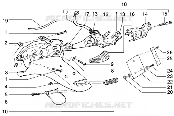 Rear tail lamp GILERA GILERA-SCOOTER 125 RUNNER 2003  Runner 125 VX 4T
