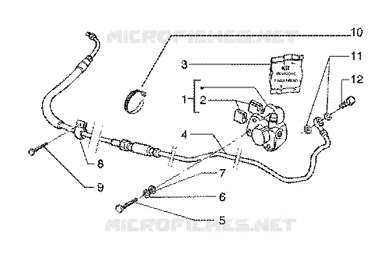 Caliper(vehicle wth rear hub brake) GILERA GILERA-SCOOTER 180 RUNNER 2001  Runner 180 FXR 2T