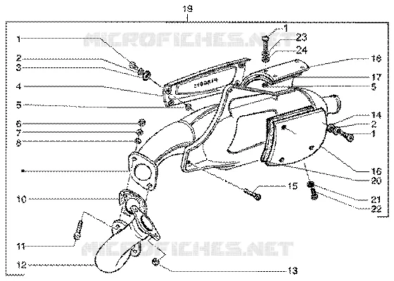 Catalytic silencer GILERA GILERA-SCOOTER 180 RUNNER 2001  Runner 180 FXR 2T