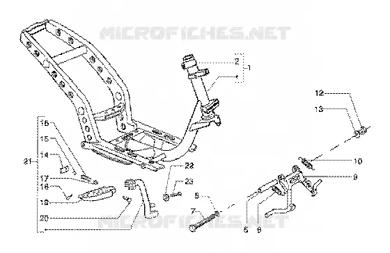 Chasis-central stand GILERA GILERA-SCOOTER 180 RUNNER 2001  Runner 180 FXR 2T