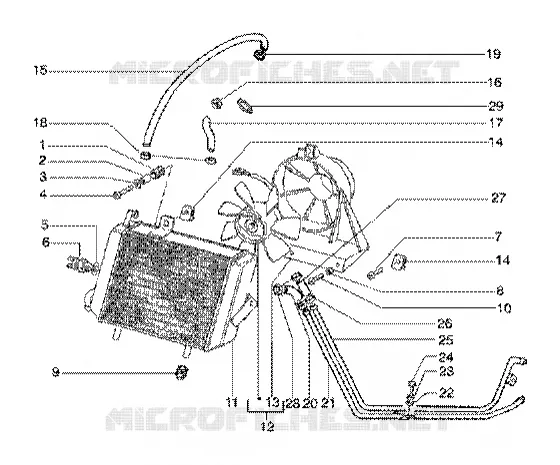 Cooling system GILERA GILERA-SCOOTER 180 RUNNER 2000  Runner 180 FXR 2T