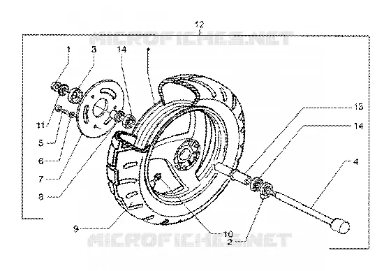 Front wheel GILERA GILERA-SCOOTER 180 RUNNER 1998  Runner 180 FXR 2T