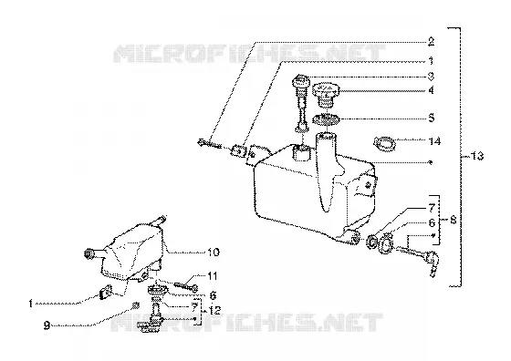 Oil mix tank-degaser GILERA GILERA-SCOOTER 180 RUNNER 1998  Runner 180 FXR 2T
