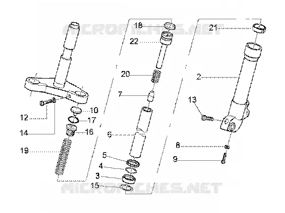 Showa front fork component parts GILERA GILERA-SCOOTER 180 RUNNER 2002  Runner 180 FXR 2T