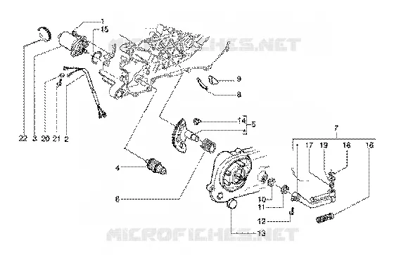 Starting motor-starter lever GILERA GILERA-SCOOTER 180 RUNNER 1999  Runner 180 FXR 2T