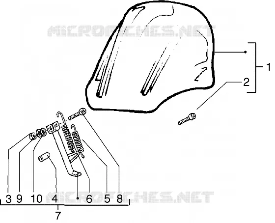 Windshield kit-Stand kit GILERA GILERA-SCOOTER 180 RUNNER 2004  Runner 180 VXR