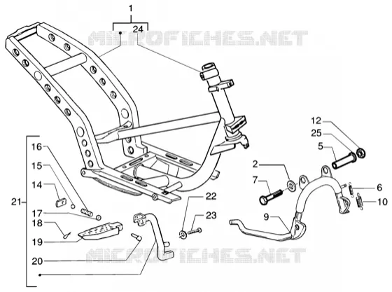 Chasis-central stand GILERA GILERA-SCOOTER 200 RUNNER 2002  Runner 200 VXR 4T