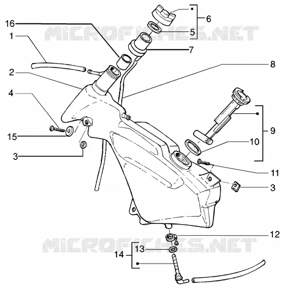 Fuel tank GILERA GILERA-SCOOTER 200 RUNNER 2002  Runner 200 VXR 4T