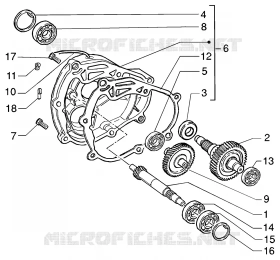 Rear wheel shaft GILERA GILERA-SCOOTER 200 RUNNER 2004  Runner 200 VXR 4T