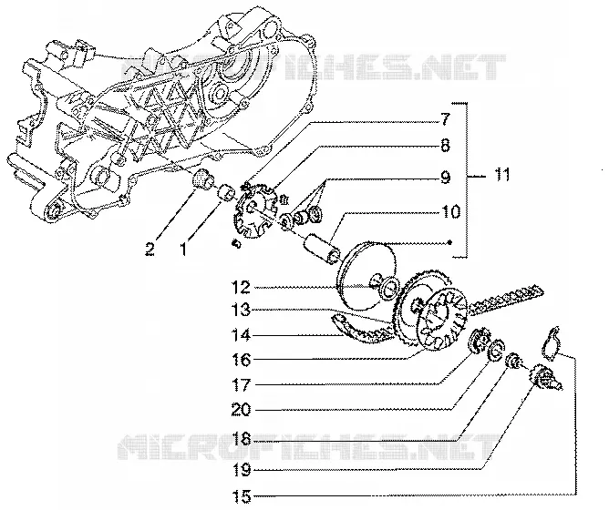 Driving pulley GILERA GILERA-SCOOTER 50 RUNNER 2002  Runner 50 Poggiali