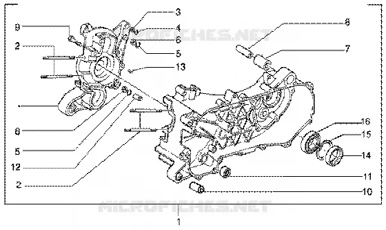 Crankase GILERA GILERA-SCOOTER 50 RUNNER 2002  Runner 50 SP