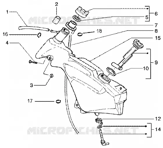 Fuel tank GILERA GILERA-SCOOTER 50 RUNNER 2004  Runner 50 SP