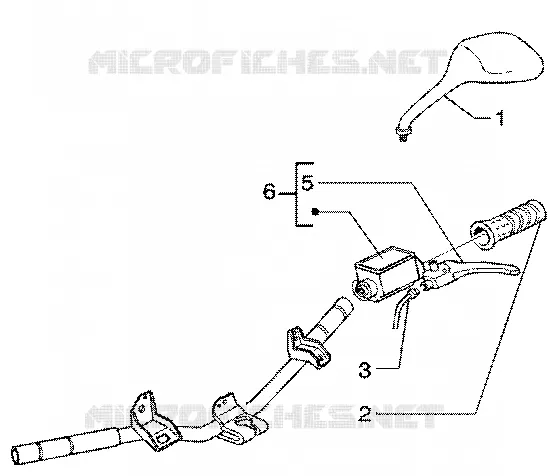 Handlebars component parts GILERA GILERA-SCOOTER 50 RUNNER 2004  Runner 50 SP