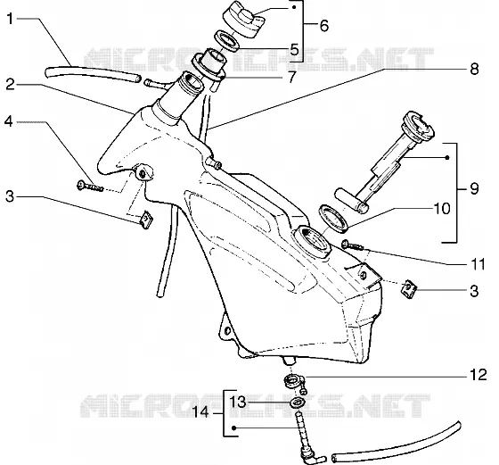 Fuel tank GILERA GILERA-SCOOTER 125 RUNNER 2003  Runner VX