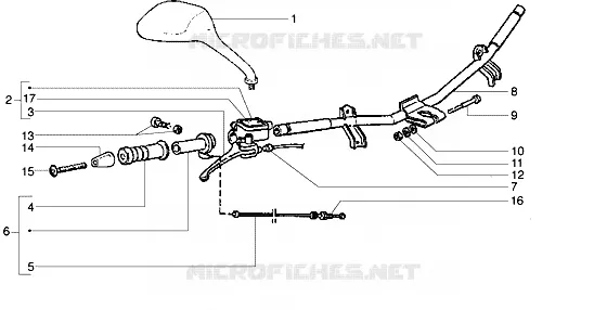 Handlebars component parts GILERA GILERA-SCOOTER 125 RUNNER 2002  Runner VX