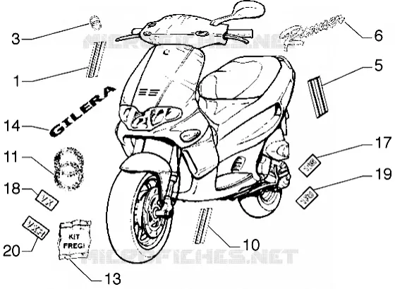 K. trimmings GILERA GILERA-SCOOTER 125 RUNNER 2002  Runner VX